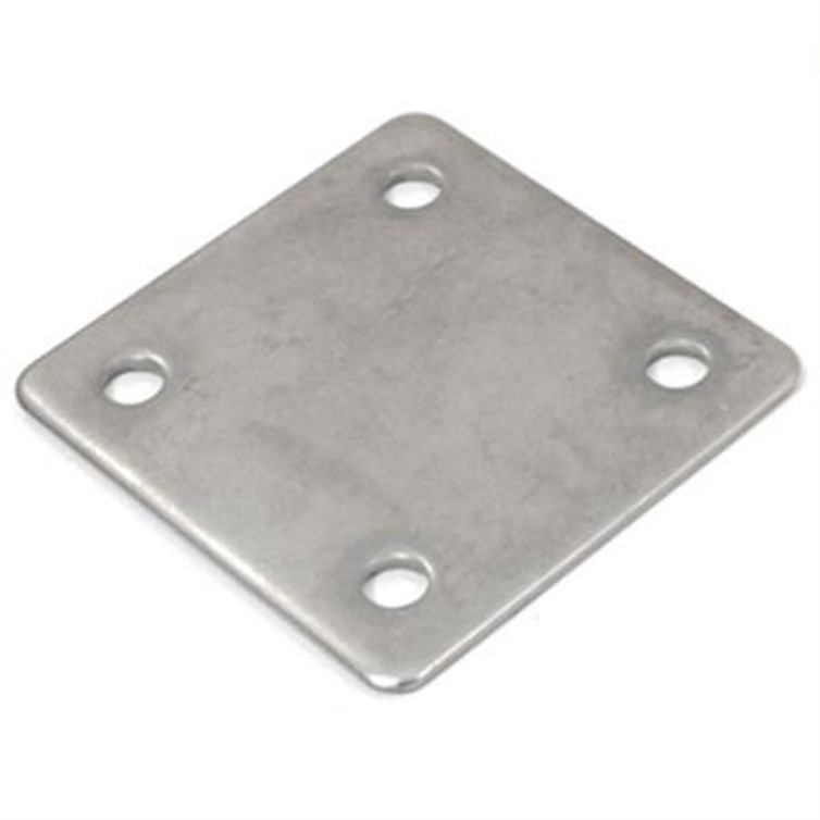 Aluminum Plate, 4.625" Square Base with Radius Corners with Holes D485H
