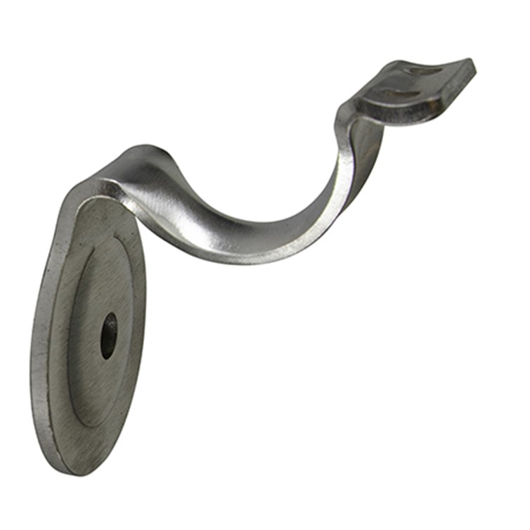 304 Stainless Steel Style B Wall Mount Handrail Bracket with One Mounting Hole, 3" Projection 3430