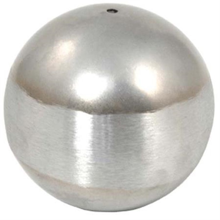 Hollow Sphere, Stainless, 4.50" Diameter, .120" Thick, 3/16" Hole, Mill 4158