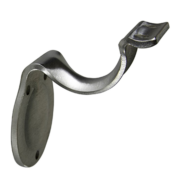 304 Stainless Steel Style B Wall Mount Handrail Bracket with Three Mounting Holes, 3" Projection 3470