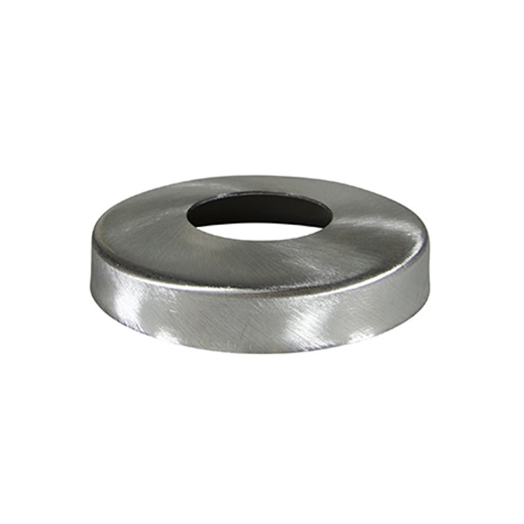 Cover Flange, Stainless Steel, 1-1/2" Pipe, 3 Holes, Snap-On, Satin 2077.4