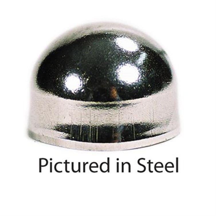 Brushed Stainless Steel Domed Weld-On End Cap for 3" Pipe 3265.4