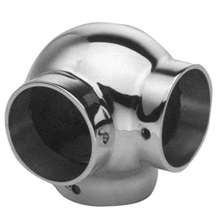 Polished Stainless Steel Ball Style Side Outlet Elbow, 2.00" 152006