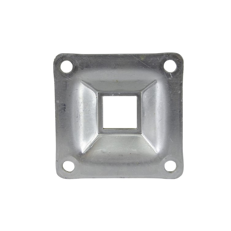 Aluminum Square Flange with 4 Mounting Holes for .75" Square Tube 8042-3