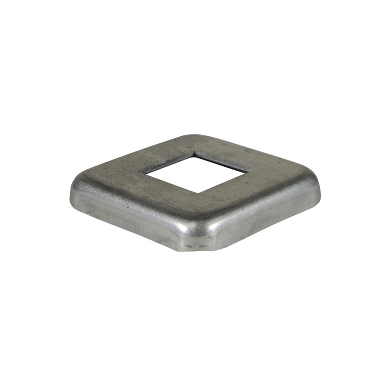 Stainless Steel Flush Base for 1.25" Square Tube with 3" Square Base 8855