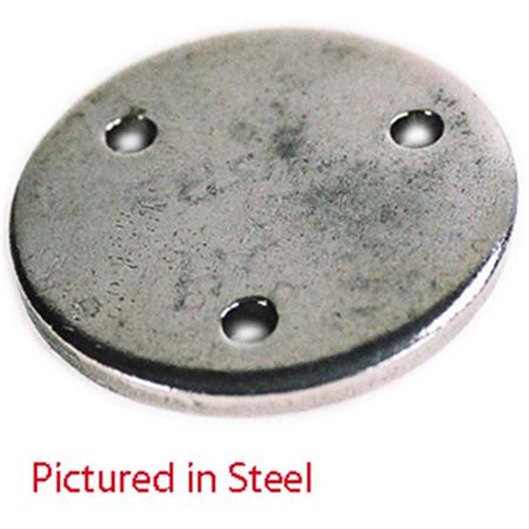 Aluminum Disk with 4" Diameter and 1/4" Thick with Three 5/16" Holes D204H