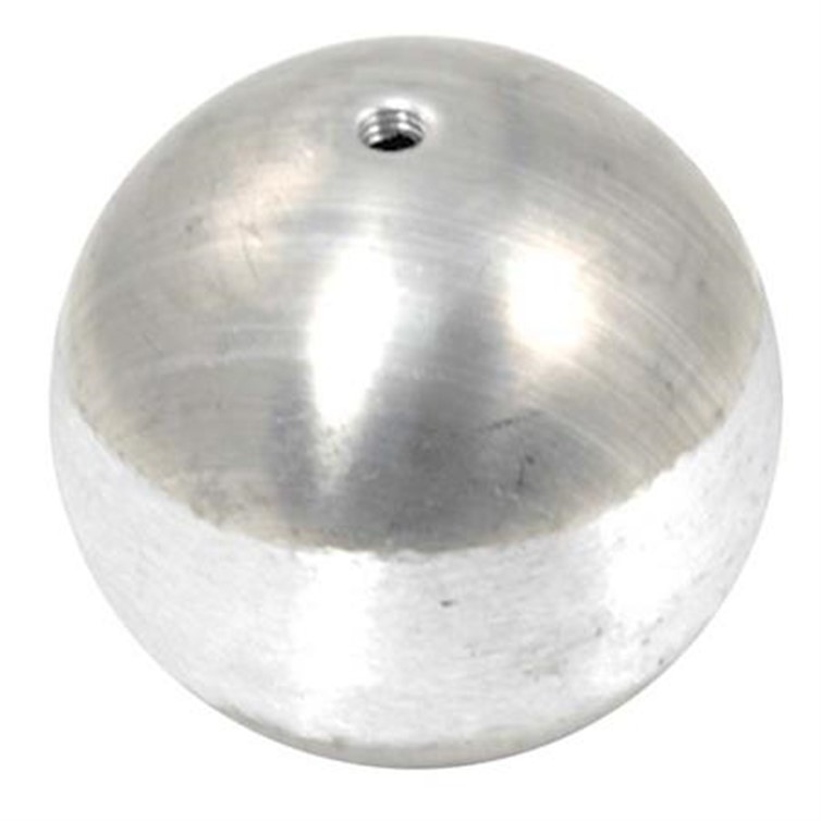 Hollow Sphere, Aluminum, 3.50" Diameter, .125" Thk, Tapped Hole, Mill 4142H