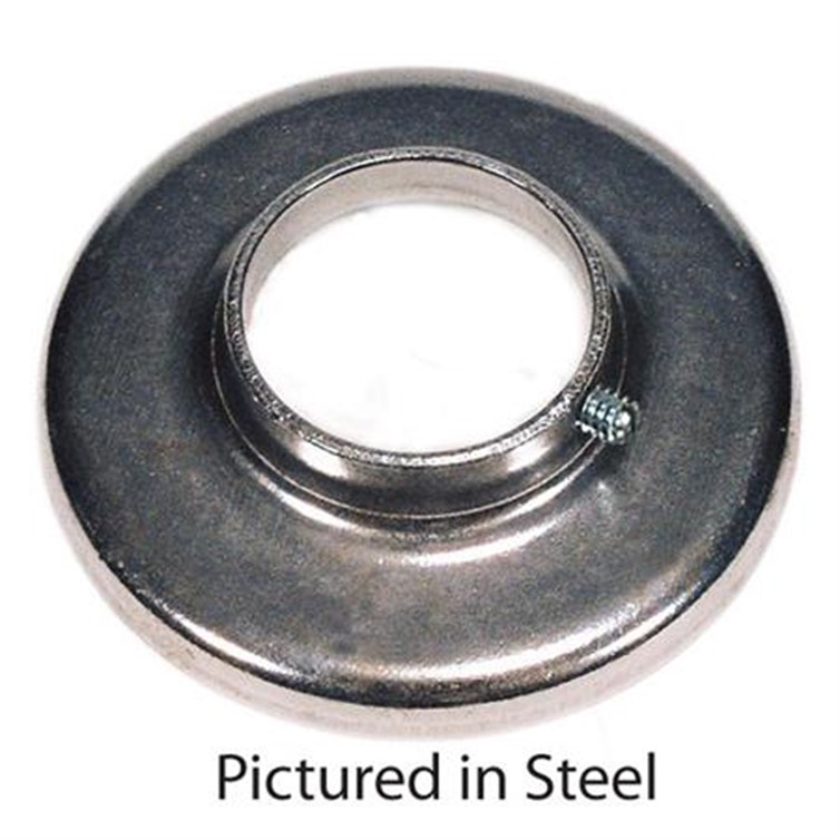 Plain Stainless Steel Heavy Base Flange with Set Screw for 1" Pipe 1521