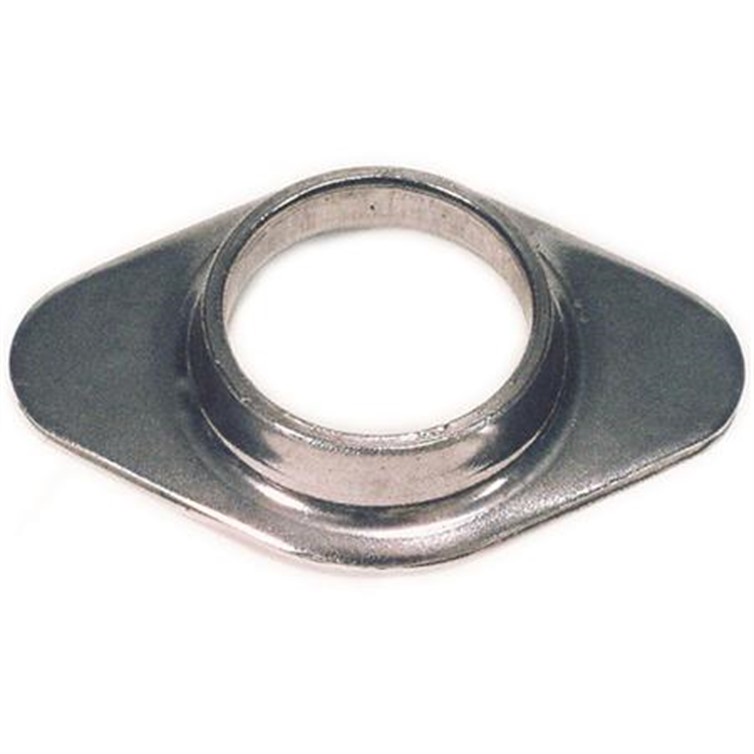Steel Tapered Flat Base Flange for 1.25" Pipe or 1.66" Tube with No Mounting Holes 4810