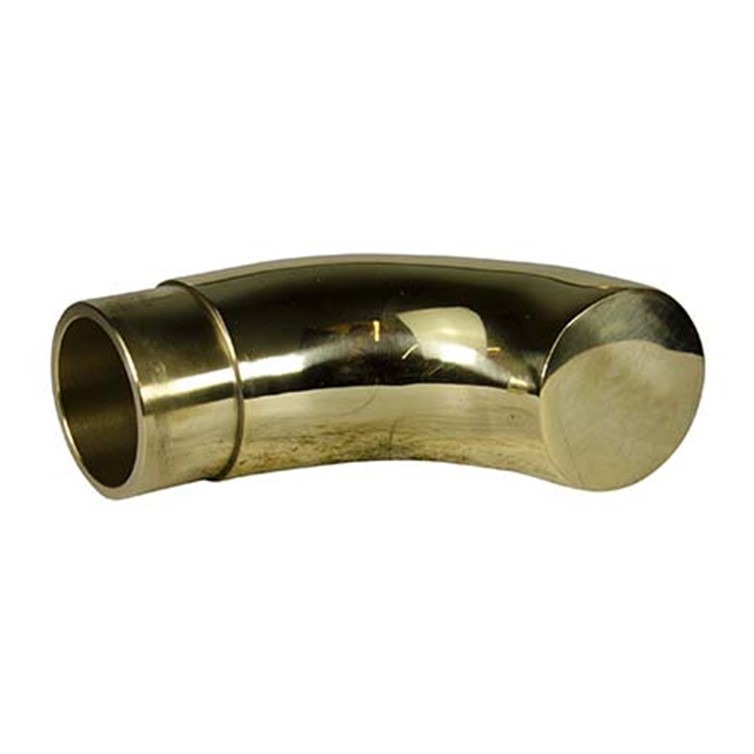 Lavi Polished Brass Wall Return with End Cap, 1.50" Tube 141527