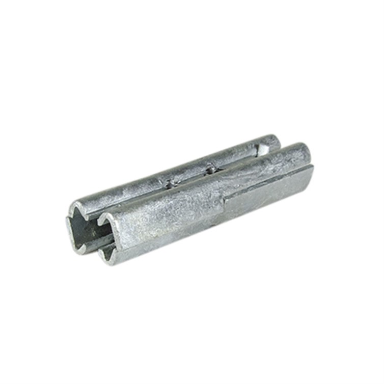 Galvanized Steel Double Splice-Lock for 1" Sch. 40 Pipe or 1.315" Tube with .133" Wall, 3.75" Length G3350