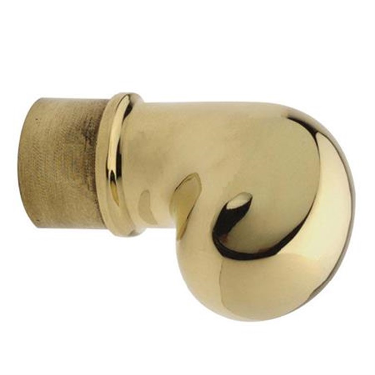 Polished Brass Flush Style Terminal Scroll for 2" Tube 142066
