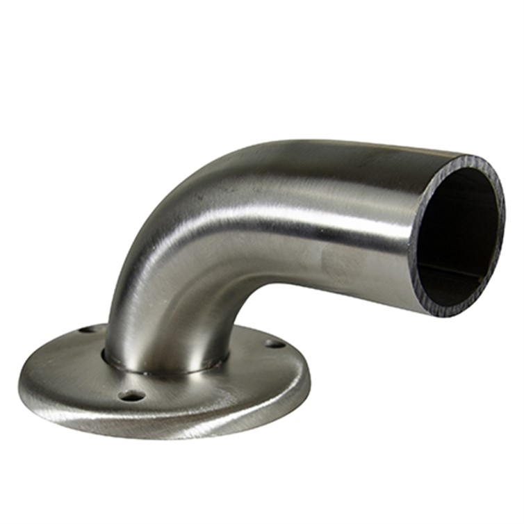 Wagner 3-Hole Stainless Steel Wall Return with 2-1/2" Projection, 1 Tangent, 1-1/4" Pipe 1115-3