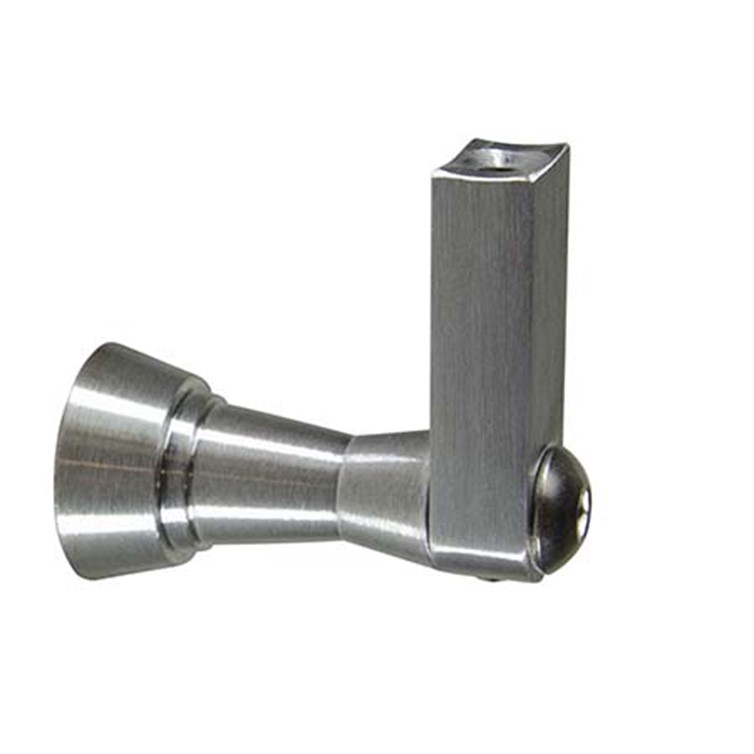 Satin Aluminum Post Mount Handrail Bracket, 2-1/8" Projection MB2251P