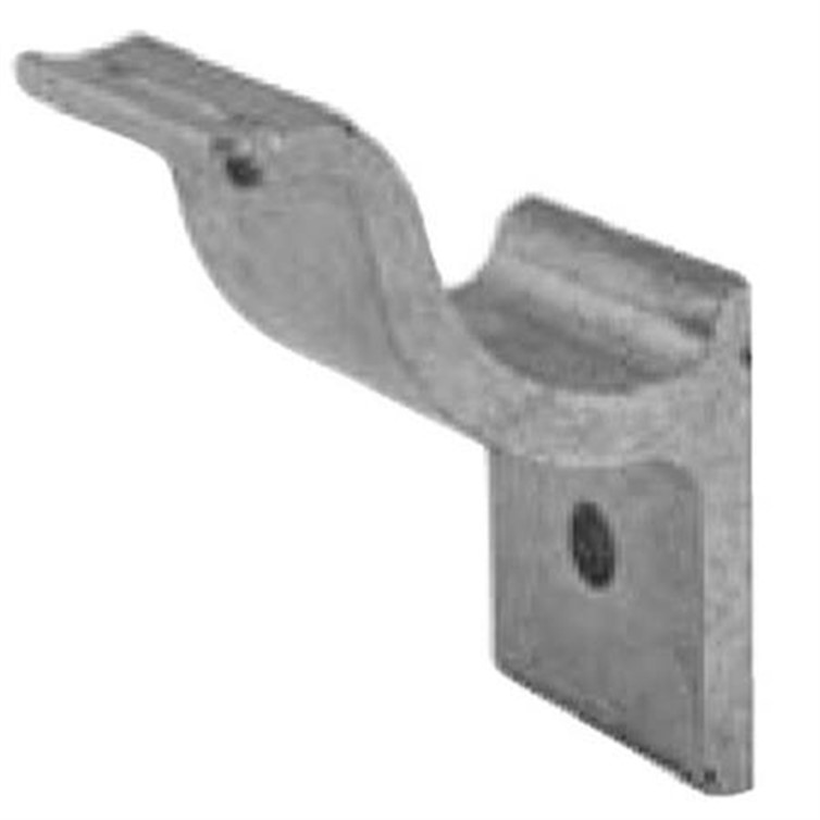 Burnished Aluminum Extruded Wall Mount Handrail Bracket with Square Base, 3-1/4" Projection ER8003