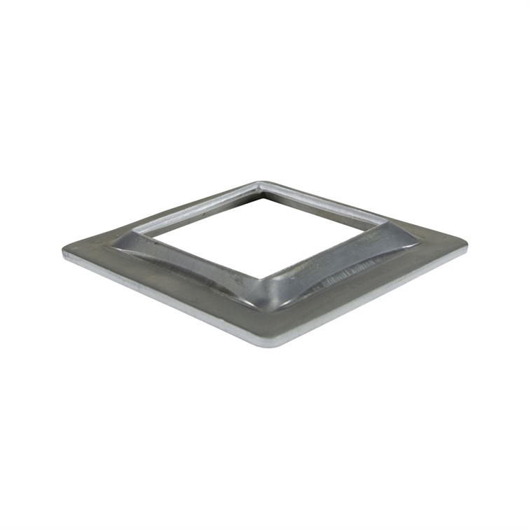 Aluminum Square Flange for 3" Square Tube with 5" Square Base 8098-NH