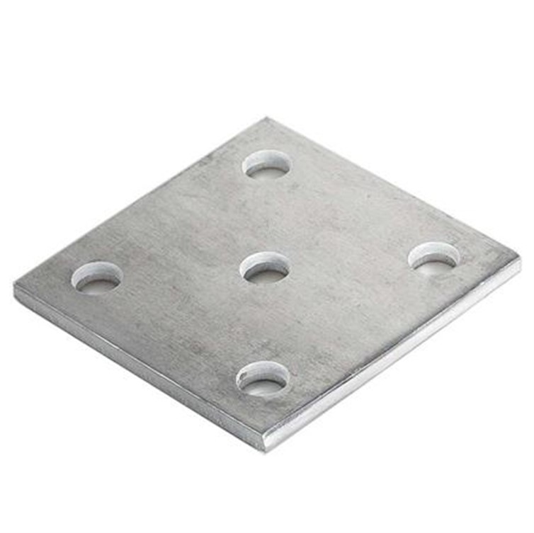 Aluminum Plate, 3" Square Base with Four Corner Holes and a Center Hole 32