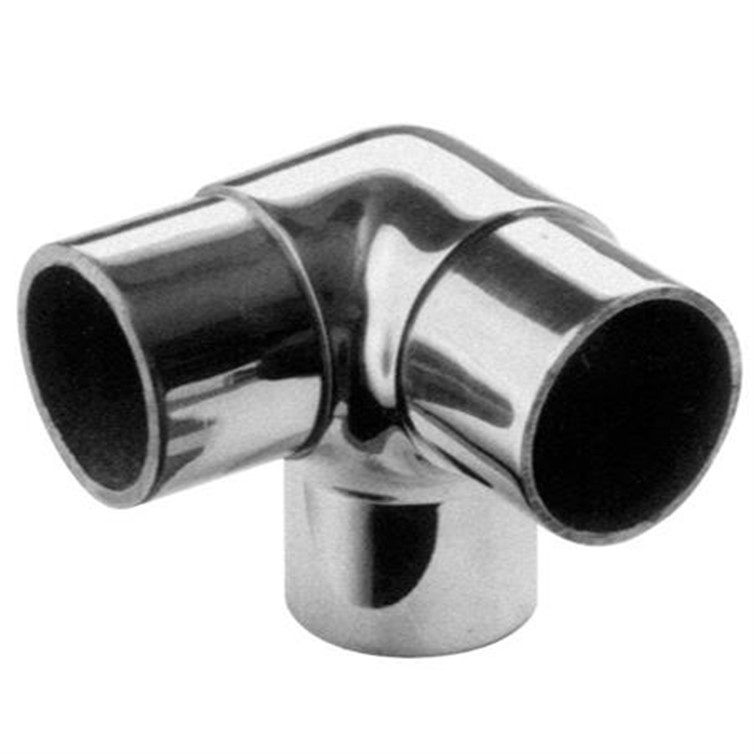 Lavi Flush Style Satin Stainless Steel Side Outlet Elbow for 1.50" Tube OD 151525.4