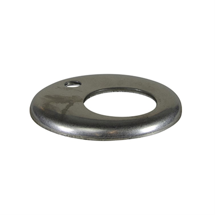 Stainless Steel Heavy Flush-Base Flange with 1 Offset Mounting Hole for 1-1/4" Pipe 2606R