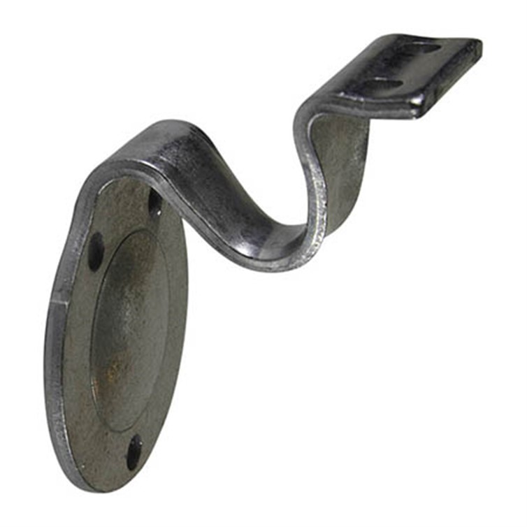 Steel Style B Wall Mount Handrail Bracket with Three Mounting Holes, 2-1/2" Projection 3458