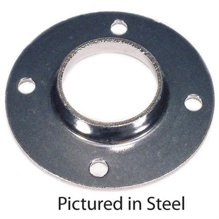 Plain Aluminum Flat Base Flange with 4 Mounting Holes for 1-1/2" Pipe 676