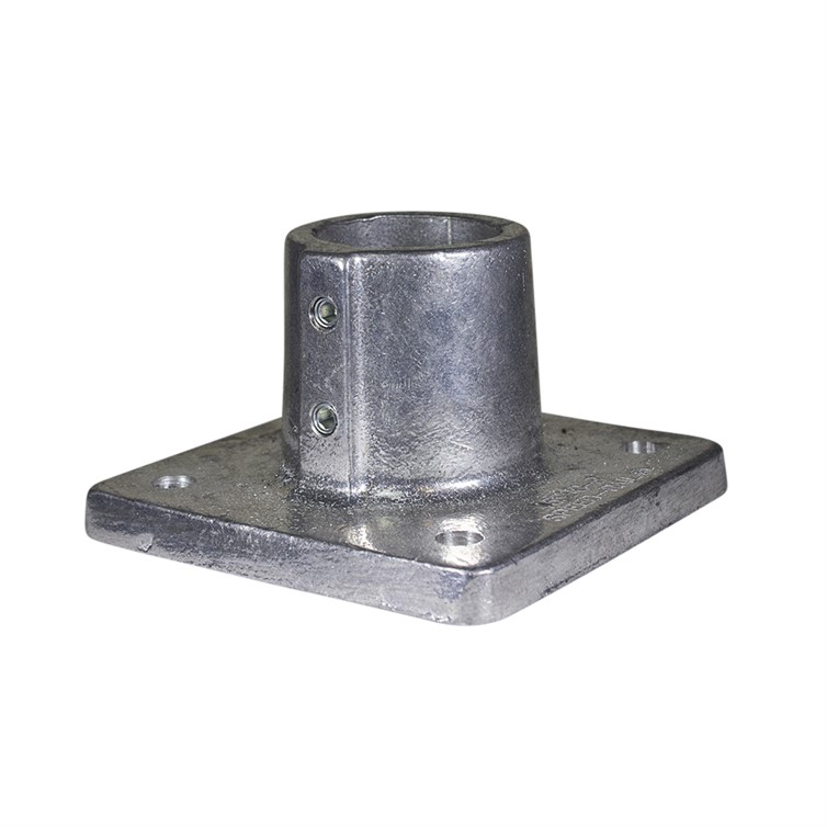 Aluminum Square Flange for 1.50" Pipe or 1.66" Tube with 5" Base SR45SBC-8