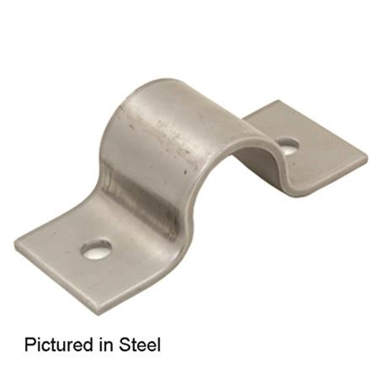 Stainless Steel U-Bracket, 2" Wide, for 1.50" Pipe or 1.90" Tube with Two Mounting Holes 3764-SS