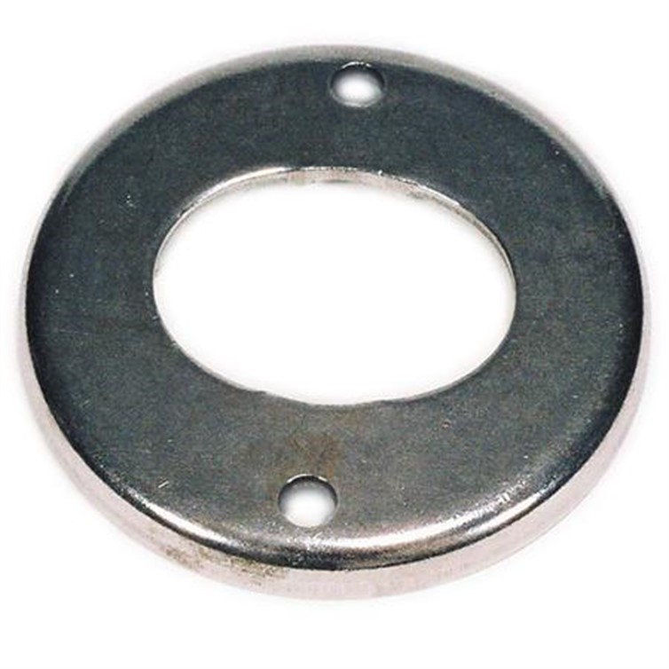 Stainless Steel Heavy Flush Base Bevel Flange with 2 Mounting Holes for 1-1/4" Pipe 2915