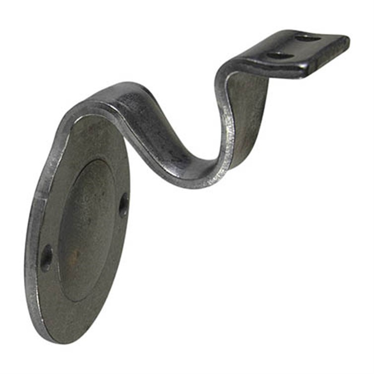 Steel Style B Wall Mount Handrail Bracket with Two Mounting Holes, 2-1/2" Projection 3434