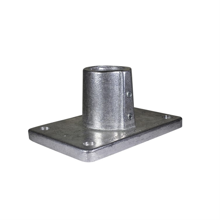 Aluminum Slip-On Heavy Duty Flange With Rectangular Base for 1.50" Pipe or 1.90" Tube SR48BC-8