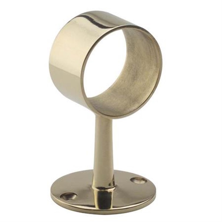 Polished Brass Flat Style Center Post Flange for 1.50" Tube 141531