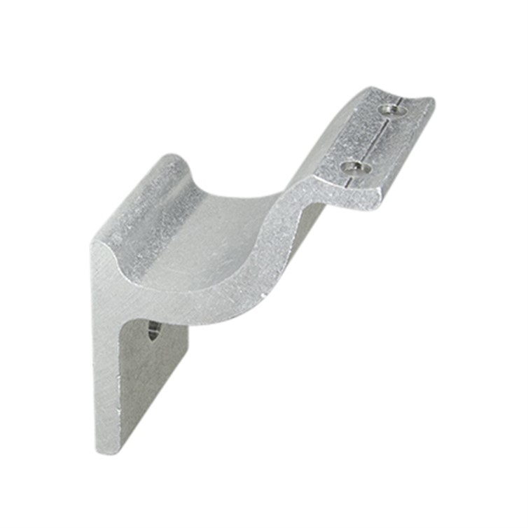 Burnished Aluminum Extruded Wall Mount Handrail Bracket with Square Base, 2-1/2" Projection ER8103