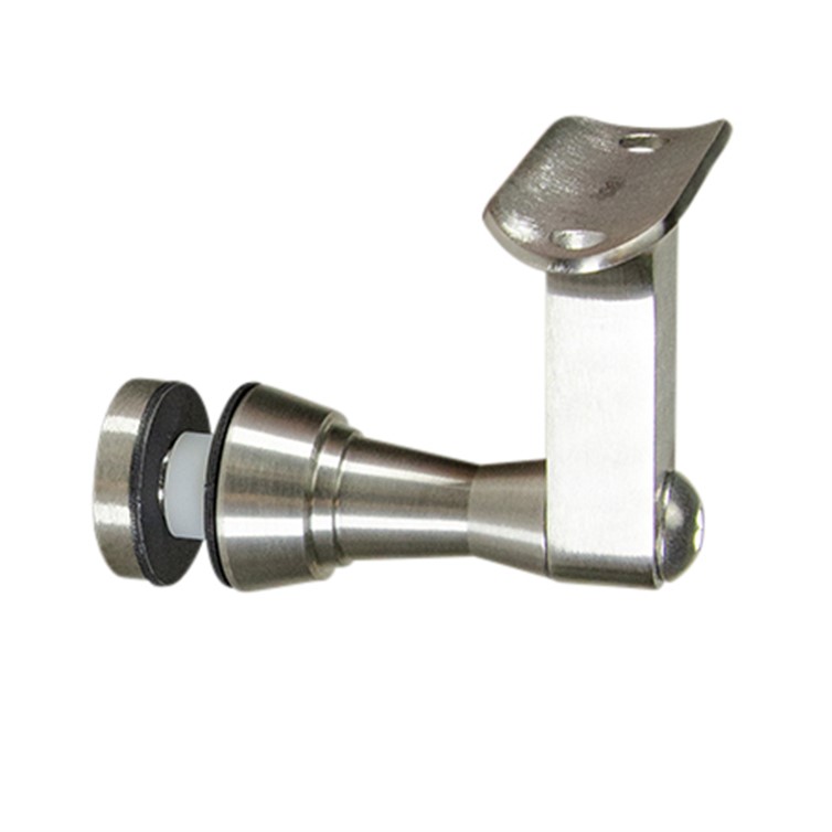 Stainless Steel Glass Mount Handrail Bracket with 2-1/4" Projection for 1/2" Glass GB3253