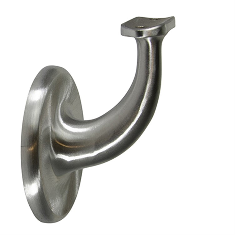 304 Satin Stainless Style U Wall Mount Handrail Bracket with One 3/8-16 Tapped Hole, 2-1/2" Proj. 1729-2
