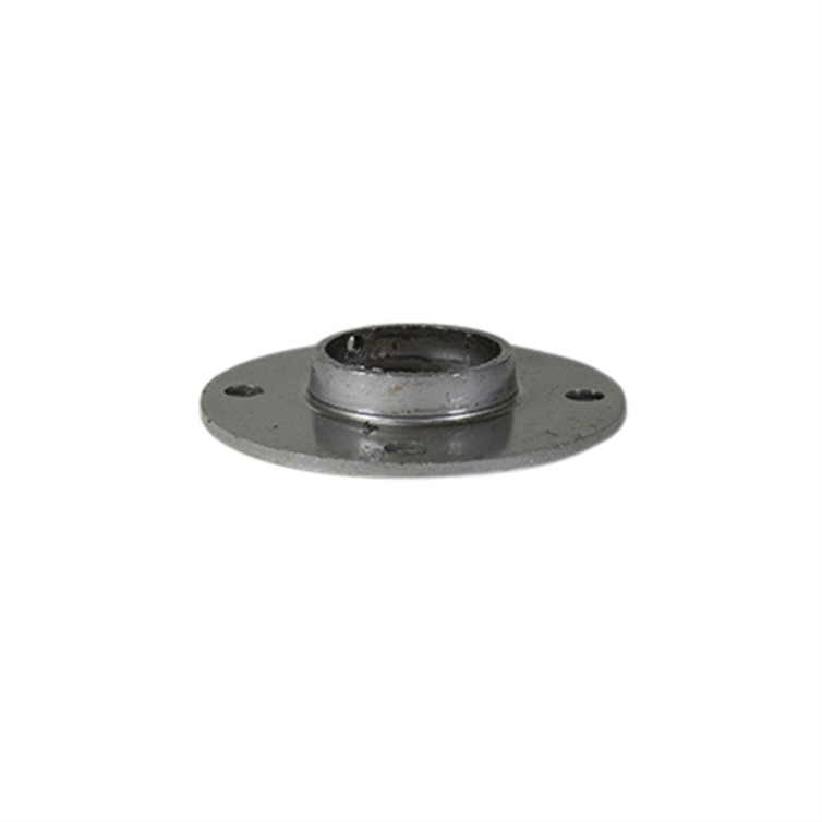Extra Heavy Steel Flat Base Flange with 4 Mounting Holes and Set Screw for 1-1/2" Pipe 1627