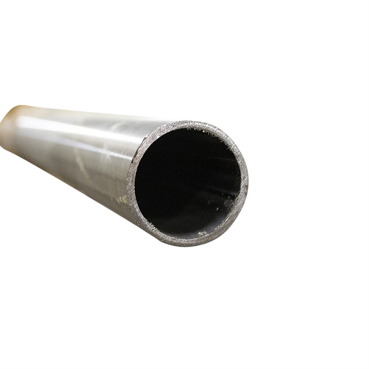 Brushed Stainless Steel Round Tubing with 2" Diameter and .120" Wall, 20' Random Lengths T4020