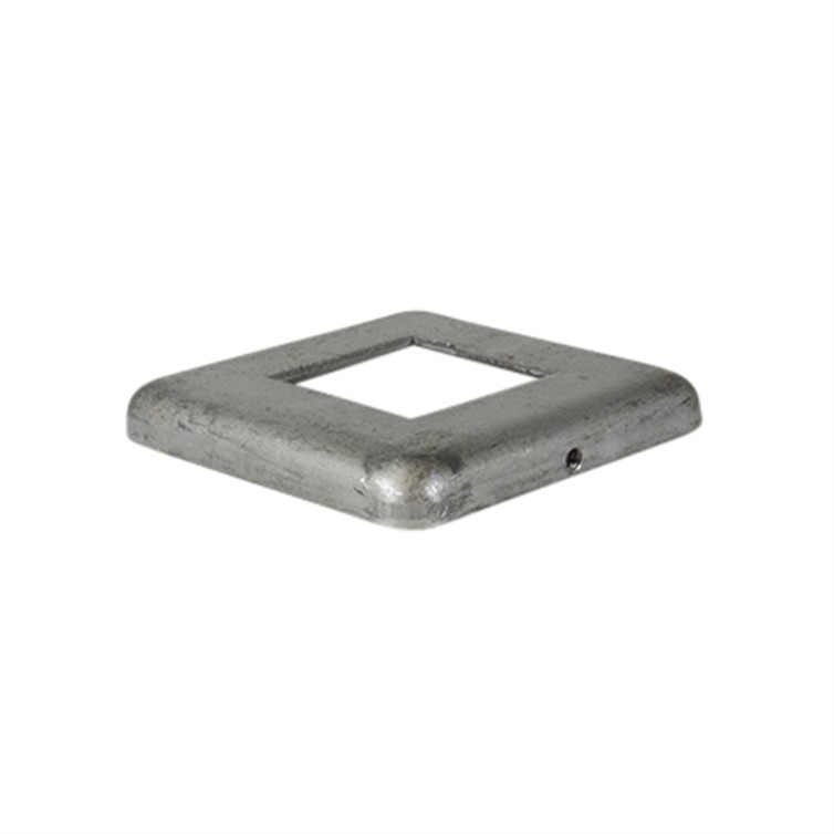 Steel Flush Base for 1.75" Square Tube with 3.75" Square Base with Set Screw 8736