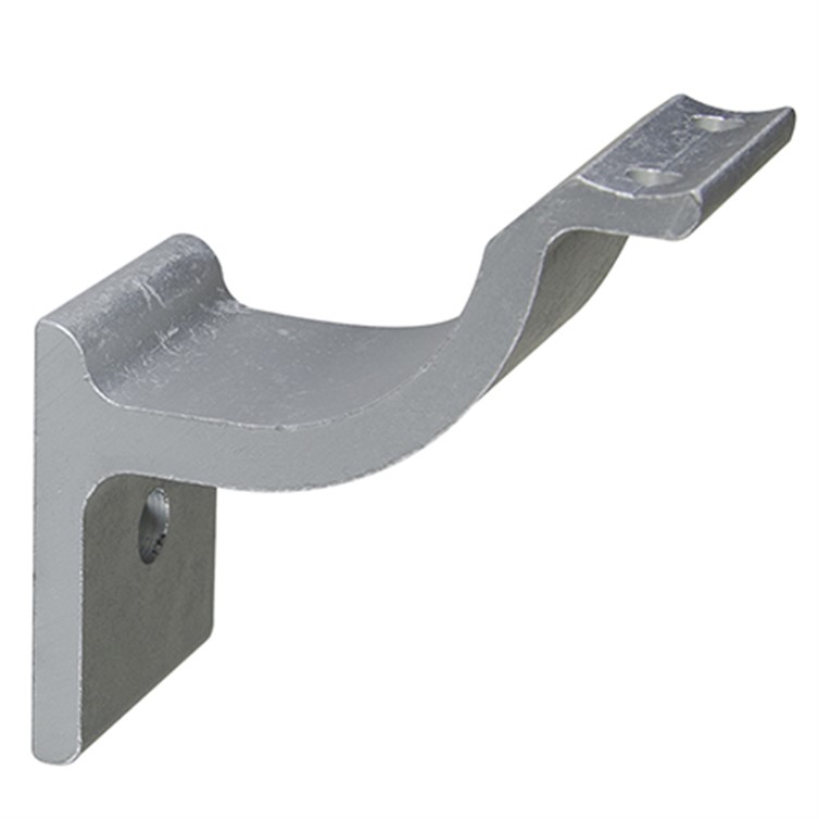 Anodized Aluminum Extruded Wall Mount Handrail Bracket with Square Base, 3-1/4" Projection ER8003A