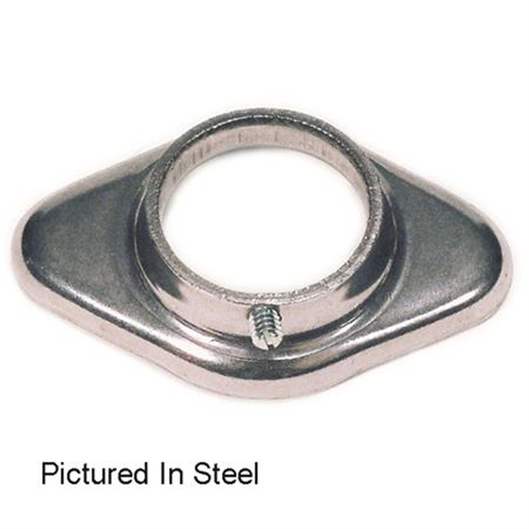 Stainless Steel Tapered Heavy Base Flange for 1.25" Pipe or 1.66" Tube with Set Screw 4972