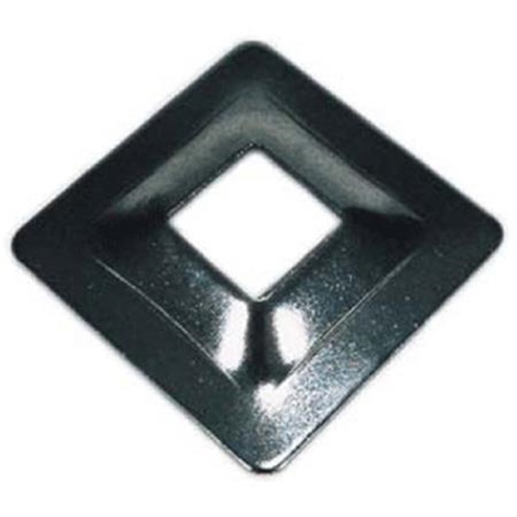 Square Flange, Steel, For 1.25" Square, Surface Mnt, Mill Fin 8045-NH