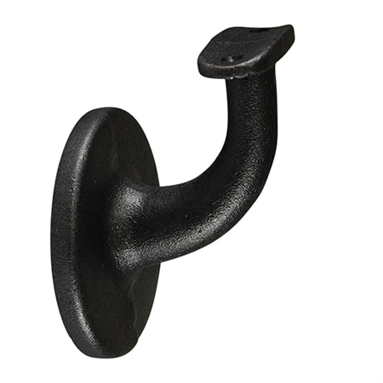 Ductile Iron Style U Wall Mount Handrail Bracket with One 3/8-16 Tapped Hole, 2-1/2" Projection 1701-2
