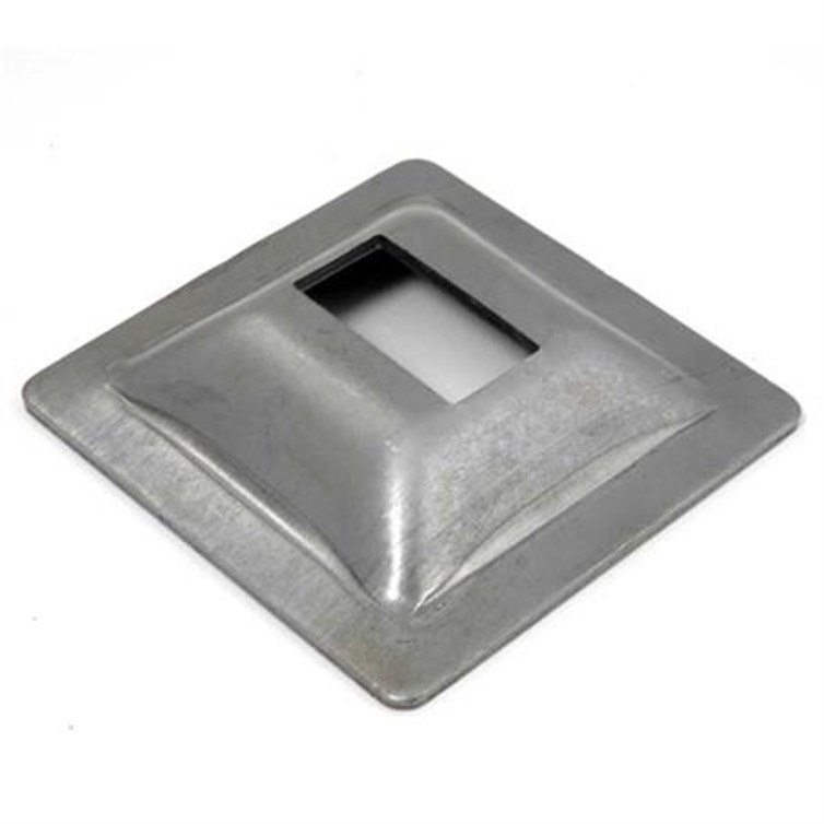 Steel Square Flange for 1" by 2" Tube with 5" Square Base 8055-NH