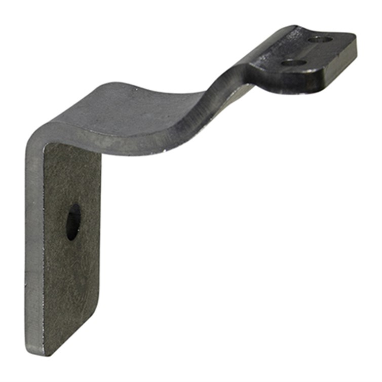 Steel Formed Extruded Round Saddle Wall Mount Handrail Bracket with One Mounting Hole, 3" Proj. 1978R