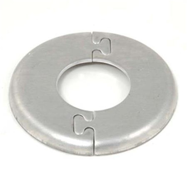 Puzzle-Lock, Round Flange, Stainless, For 1.66" Diam, Surface Mnt, Satin 26422.4