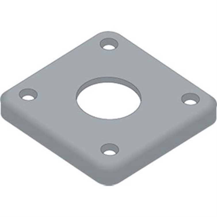 Stainless Steel Square Flush Base Flange for 2" Pipe or 2.375" Tube with Four Mounting Holes  8870P