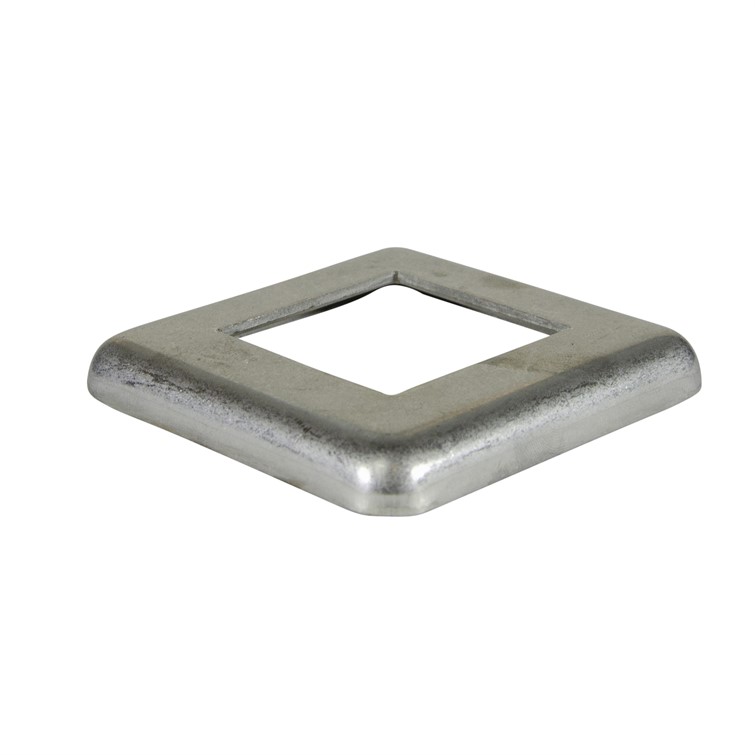 Stainless Steel Flush Base for 2" Square Tube with 3.75" Square Base 8869