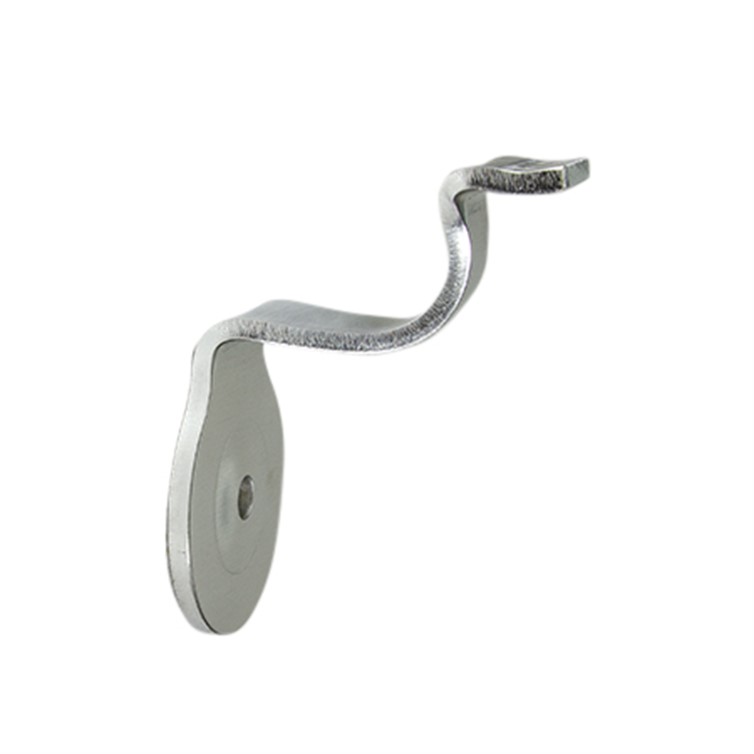 304 Satin Stainless 1/4" Universal Saddle Wall Mount Handrail Bracket with One Mounting Hole 33251R