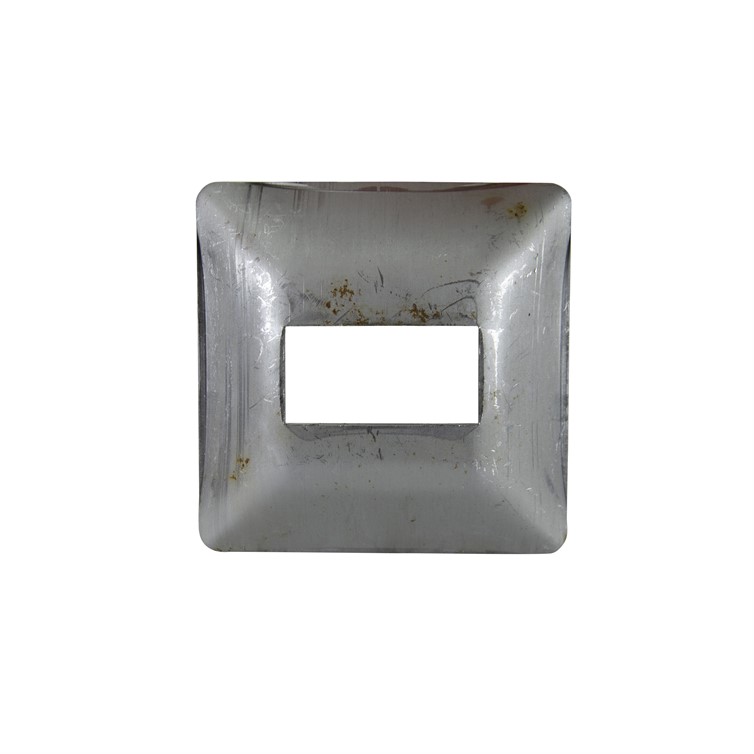 Square, Cover Plate, Steel, 1.50"X2.00" Rectangle, Surf Mnt, Mill 8091-2