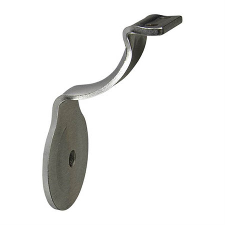 304 Stainless Steel Redesigned Style B Handrail Bracket with One Mounting Hole, 2-1/2" Projection 3420