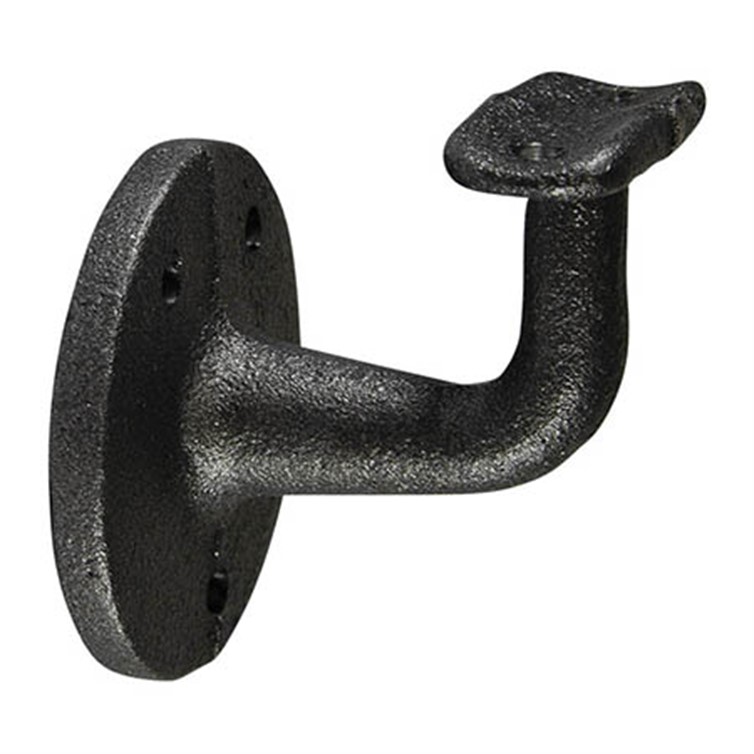 Ductile Iron Style D Wall Mount Handrail Bracket with Three Mounting Holes, 2-1/2" Projection 4591-3